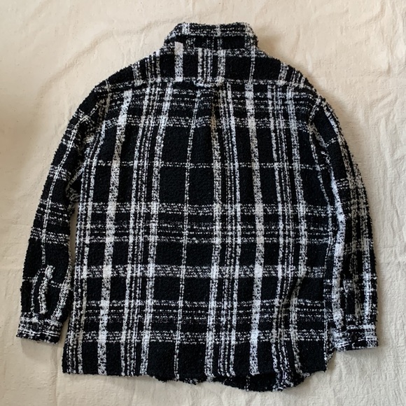 Faith Connexion Bouclé Tweed Shirt Jacket Size L - Picture 7 of 7